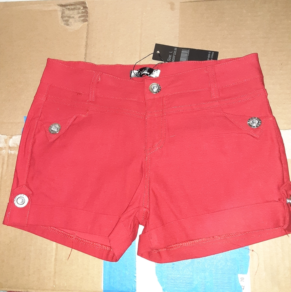 Never used red shorts